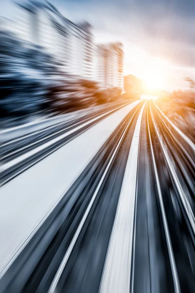 City Metro Rail,motion blur — Stock Photo, Image