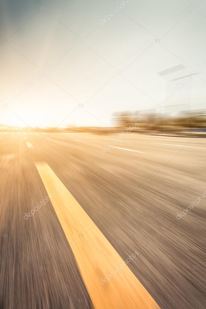 motion blur of the road