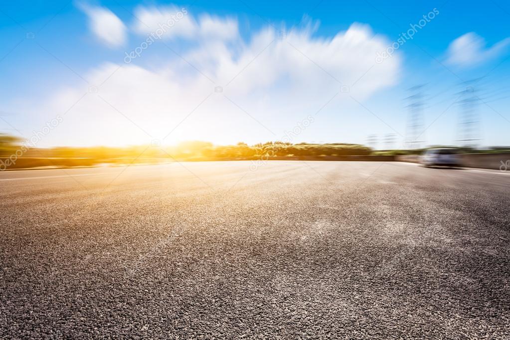 motion blur of the road