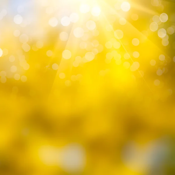 Amarelo bokeh abstrato luz fundo — Fotografia de Stock