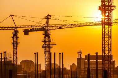 İnşaat alanının silueti