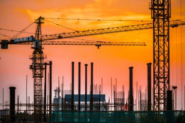 İnşaat alanının silueti