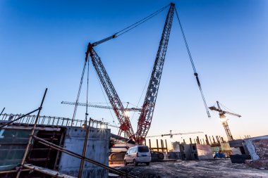 İnşaat alanının silueti