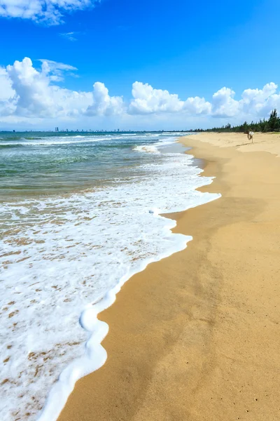 Blå himmel og strand på vind – stockfoto