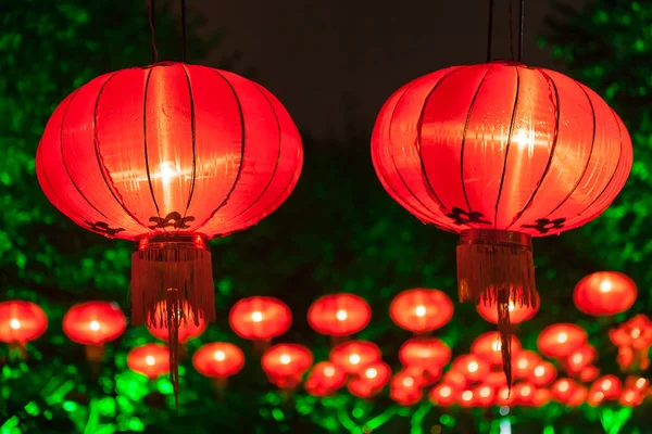 Tentoonstelling van lantaarns tijdens de Lantaarn Festival — Stockfoto