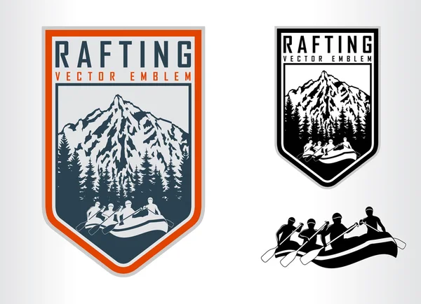 Zbiór logo wektor rafting herby — Wektor stockowy