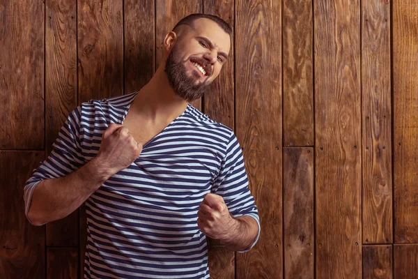 Homem elegante com barba — Fotografia de Stock