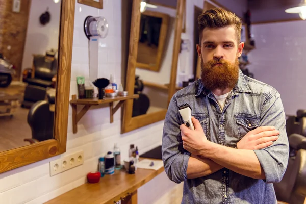 Na barbearia. — Fotografia de Stock