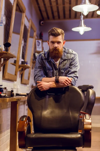 Na barbearia. — Fotografia de Stock