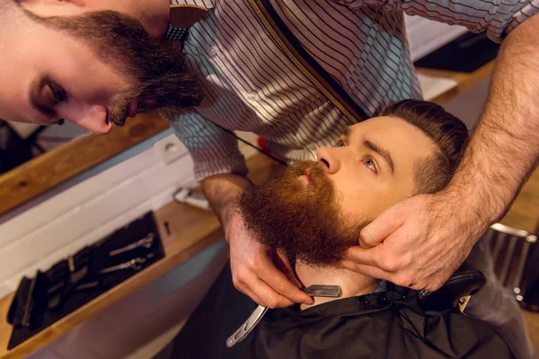 Na barbearia. — Fotografia de Stock