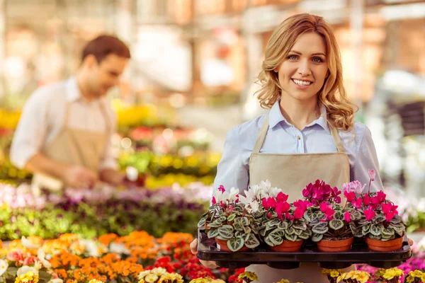 Persone in aranciata — Foto Stock