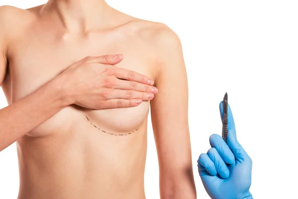 Preparation for breast surgery — Stock Photo, Image