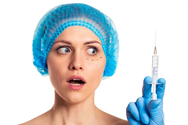 Voorbereiding voor gezicht chirurgie — Stockfoto