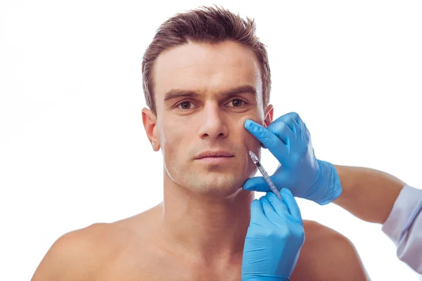 Handsome man and plastic surgery — Stock Photo, Image