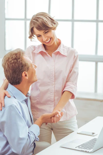 Beautiful business couple — Stock Photo, Image