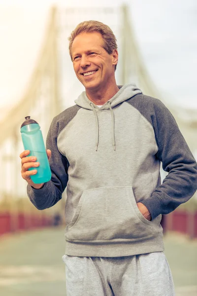 Handsome man during morning run — Stock Photo, Image