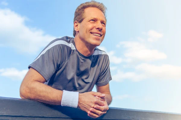 Handsome man during morning run — Stock Photo, Image