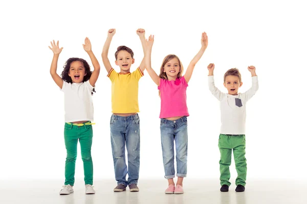 Lindos niños divertidos — Foto de Stock