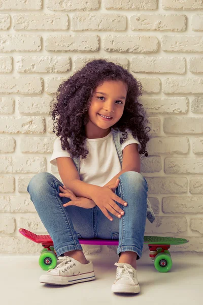 Pretty little Afro American girl — Stock Photo, Image