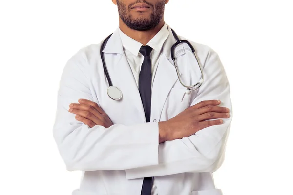 Pohledný Afro americký lékař — Stock fotografie