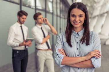 Güzel genç iş takım