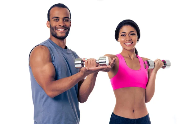 Afro amerikanisch pärchen working out — Stockfoto