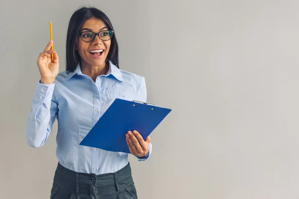 Schöne junge Geschäftsfrau — Stockfoto