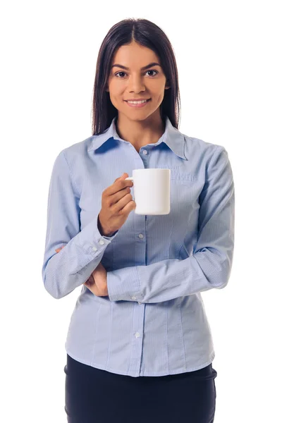 Bonita jovem senhora de negócios — Fotografia de Stock