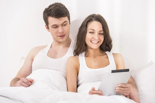 Frühstück im Bett — Stockfoto