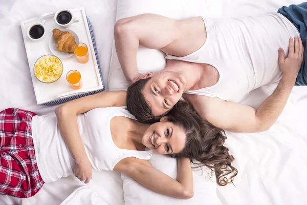 Colazione a letto — Foto Stock