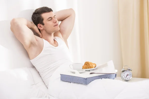 Colazione a letto — Foto Stock