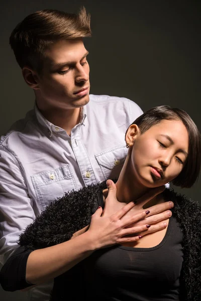 Fashion portrait of a couple — Stock Photo, Image