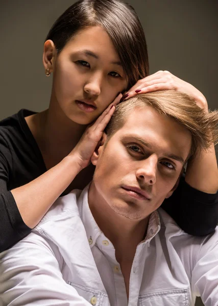 Fashion portrait of a couple — Stock Photo, Image