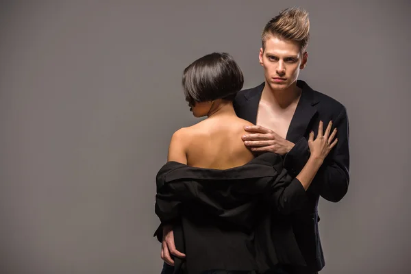 Fashion portrait of a couple — Stock Photo, Image