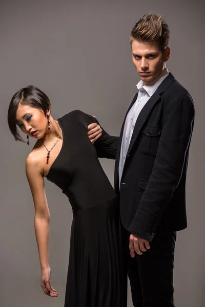 Fashion portrait of a couple — Stock Photo, Image