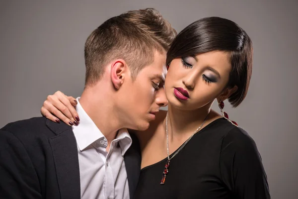 Fashion portrait of a couple — Stock Photo, Image