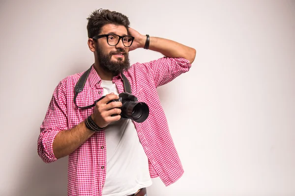 Fotograf på jobbet — Stockfoto