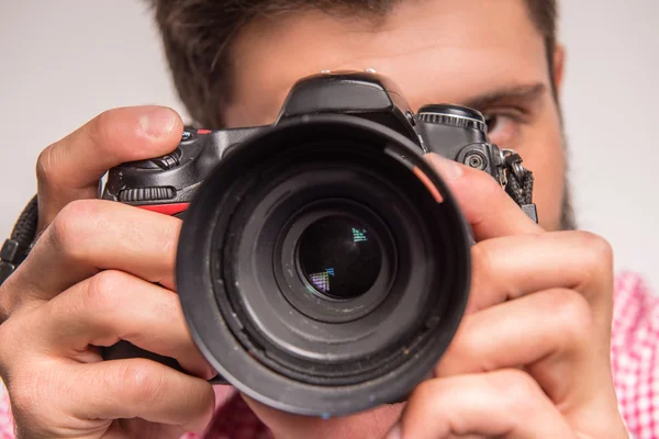 Fotograf på jobbet — Stockfoto