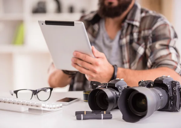 Fotógrafo en el trabajo — Foto de Stock