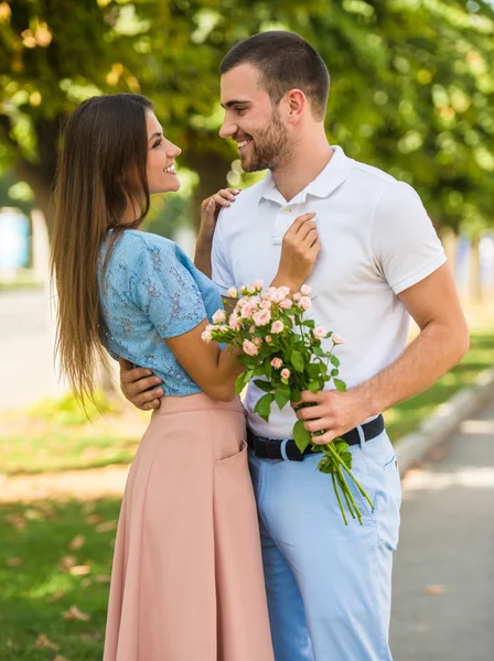 Loving couple on a date — Stock Photo, Image
