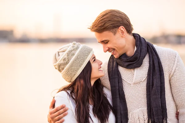 Loving couple on a date — Stock Photo, Image