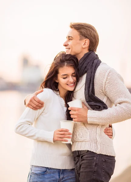 Loving couple on a date — Stock Photo, Image