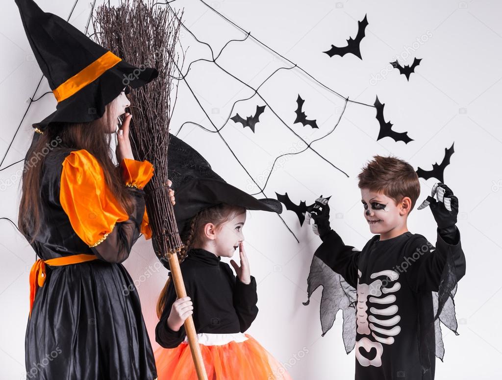Children celebrate Halloween