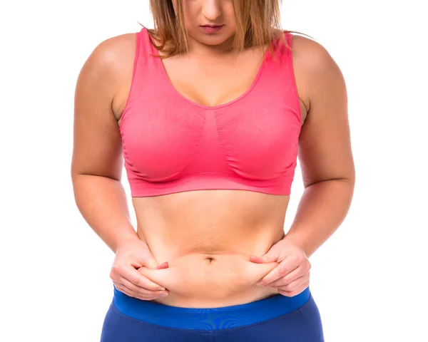 Fat woman dieting — Stock Photo, Image