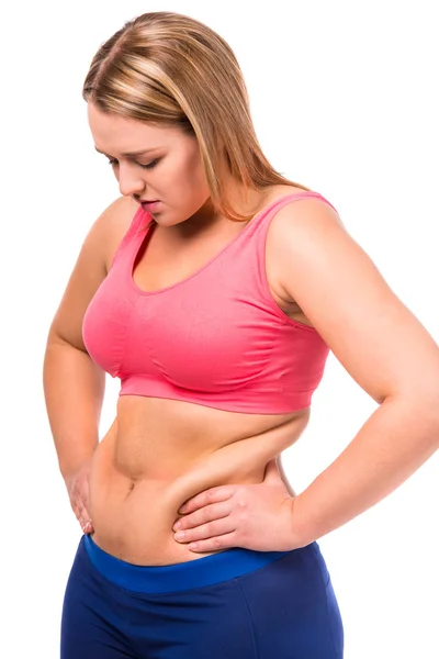 Mulher gorda dieta — Fotografia de Stock