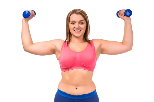 Mujer gorda dieta — Foto de Stock