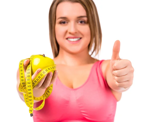 ダイエット脂肪の女性 — ストック写真