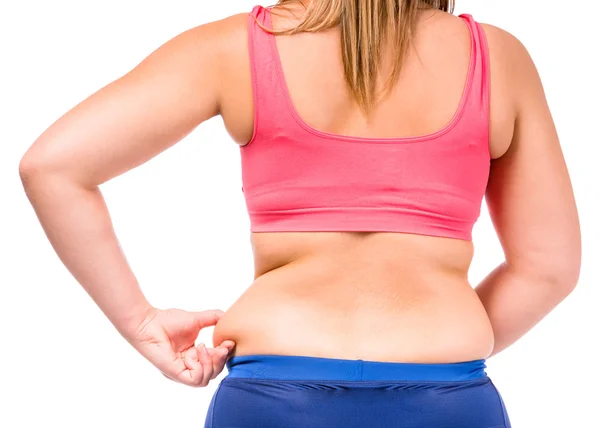 Mujer gorda dieta — Foto de Stock