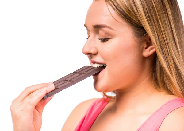 Fat woman dieting — Stock Photo, Image