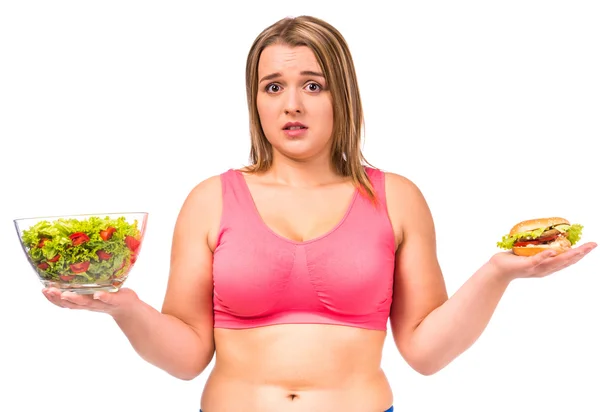 Mujer gorda dieta — Foto de Stock